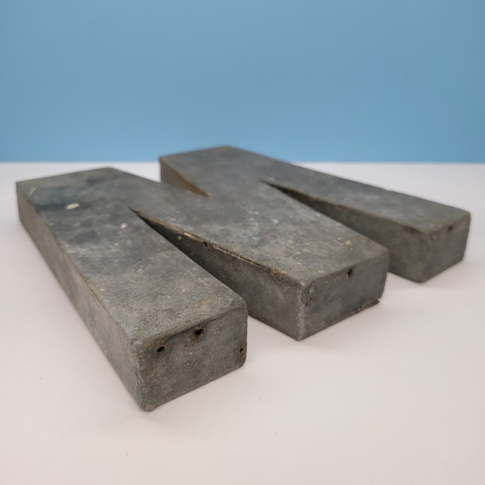 Anthropologie Zinc Metal Letter M 8" Tall Minimalist Industrial Shelf Wall Decor - Picture 4 of 6
